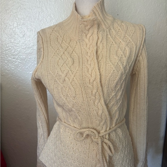Banana Republic Cream Cable Knit Cardigan - Picture 1 of 7